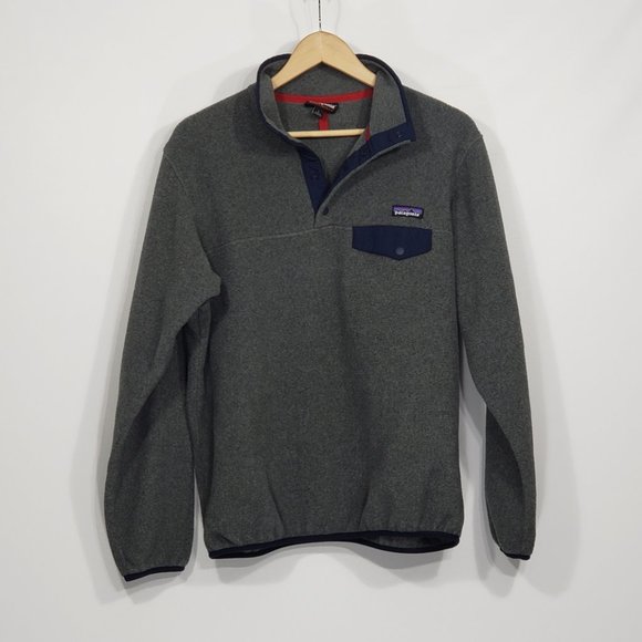 Patagonia Jackets & Blazers - Patagonia  Synchilla  Grey Pullover Fleece  Women's Size L   (4 snap )